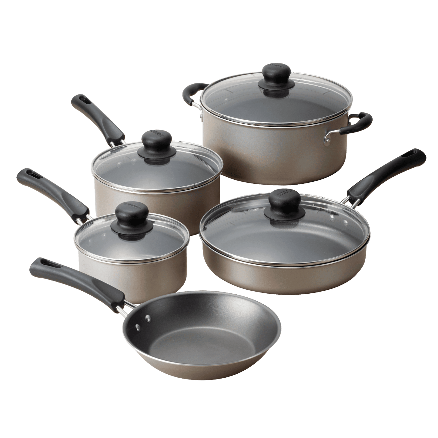 Tramontina 9 Piece Non-Stick Cookware Set, Champagne