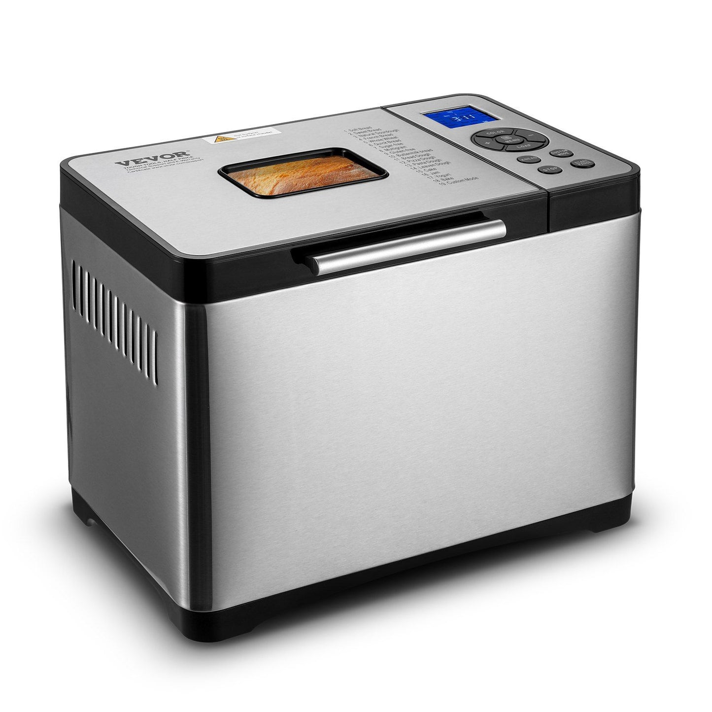 2LB 19-in-1 Bread Maker Automatic Compact Doughonstick Machine N 3 Crust Colors