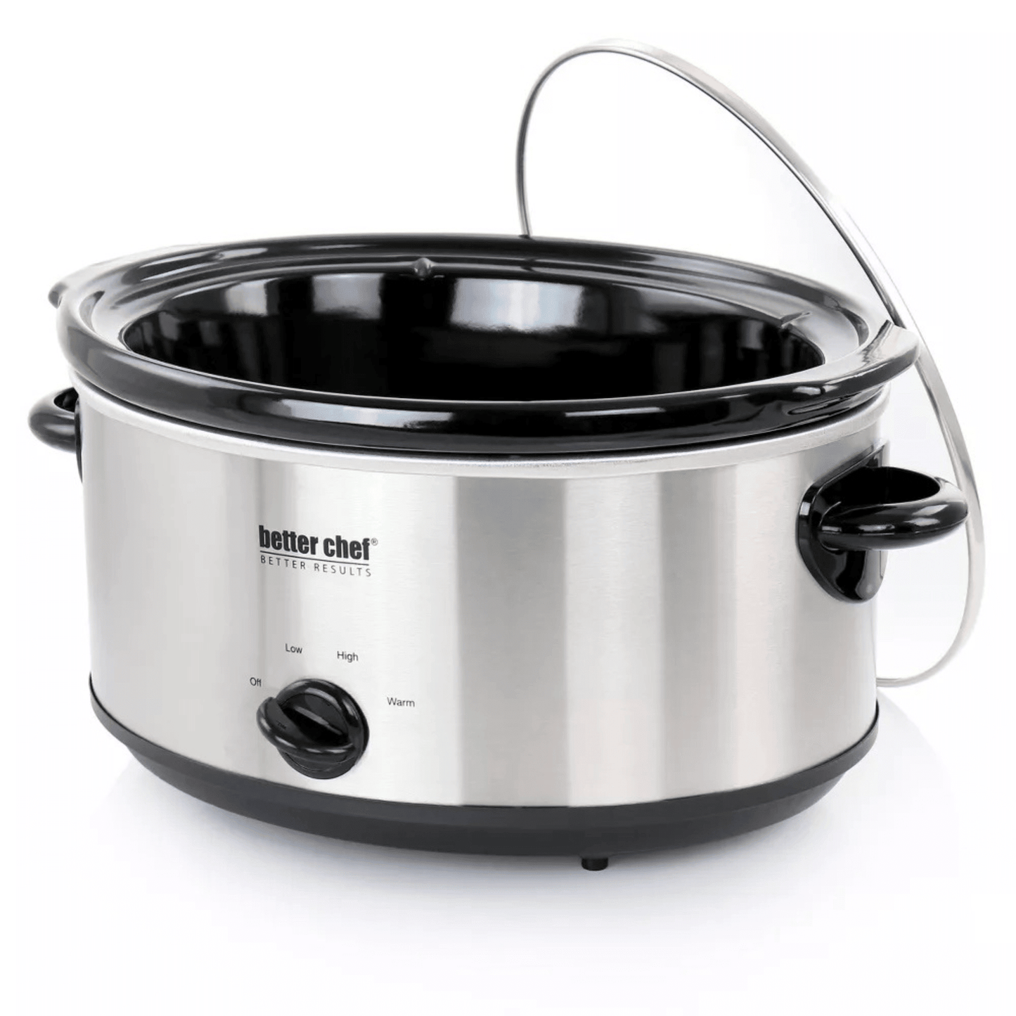 Better Chef 6-Quart Oval Stainless Steel Slow Cooker with Removable Stoneware Crock