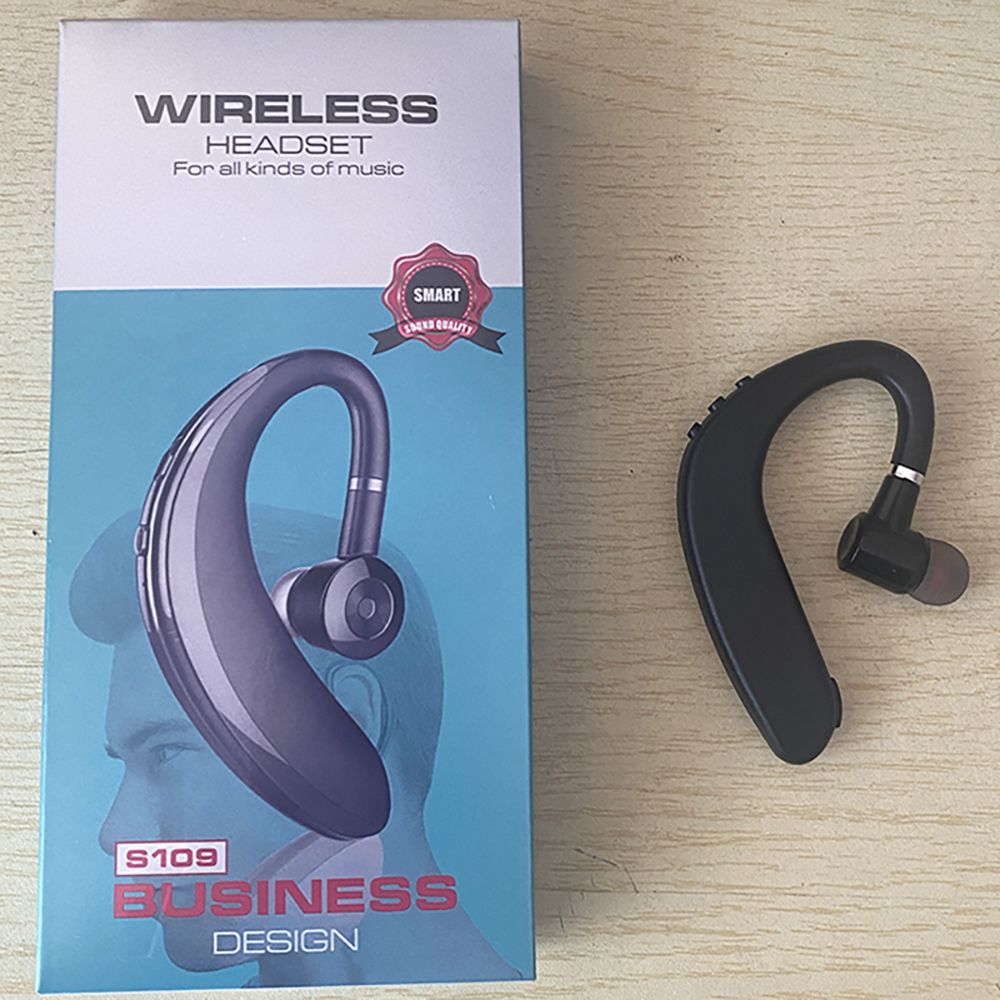 Wireless earphones with microphone for all smartphones; hands-free sports headphones with Bluetooth connection and microphone