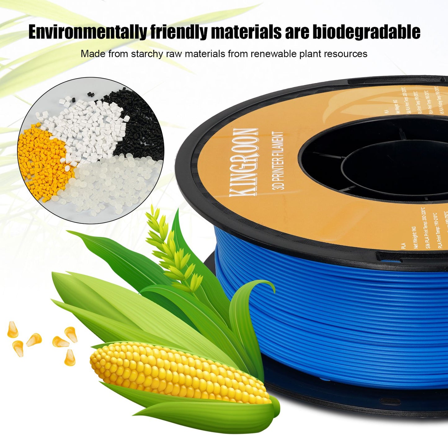 5KG 10KG PLA Filament 1.75mm 2.2LBS(1KG)/Spool Eco-Friendly 3D Printer Filament No Bubble High Quality 3D Printing Materials