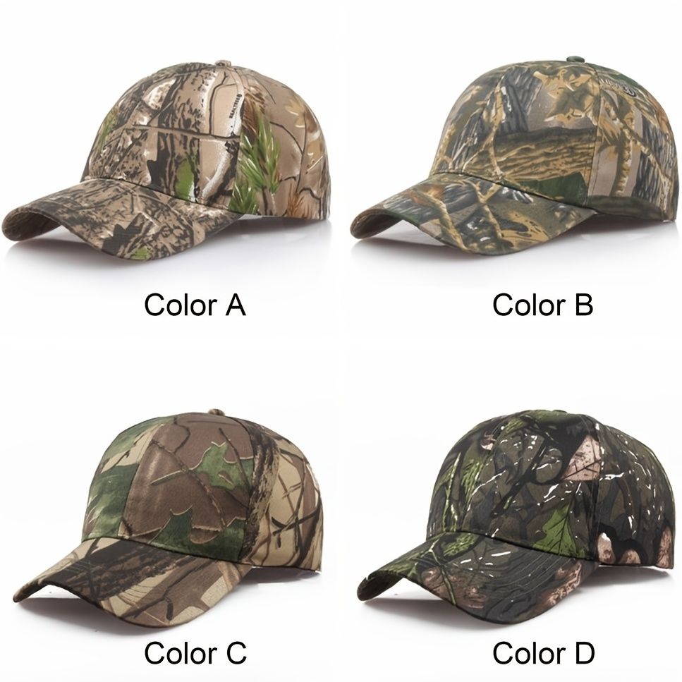 1pc Men's Adjustable Cap; Camo Baseball Hunting Fishing Twill ted CapFit For Super Foot Bowl Sunday Party