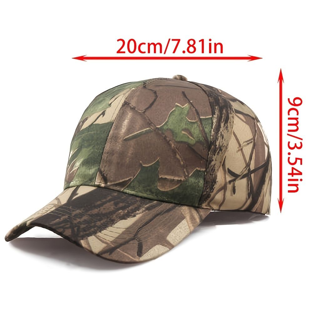 1pc Men's Adjustable Cap; Camo Baseball Hunting Fishing Twill ted CapFit For Super Foot Bowl Sunday Party