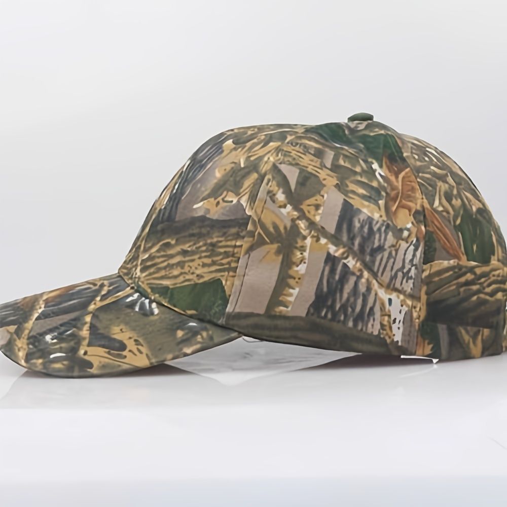 1pc Men's Adjustable Cap; Camo Baseball Hunting Fishing Twill ted CapFit For Super Foot Bowl Sunday Party